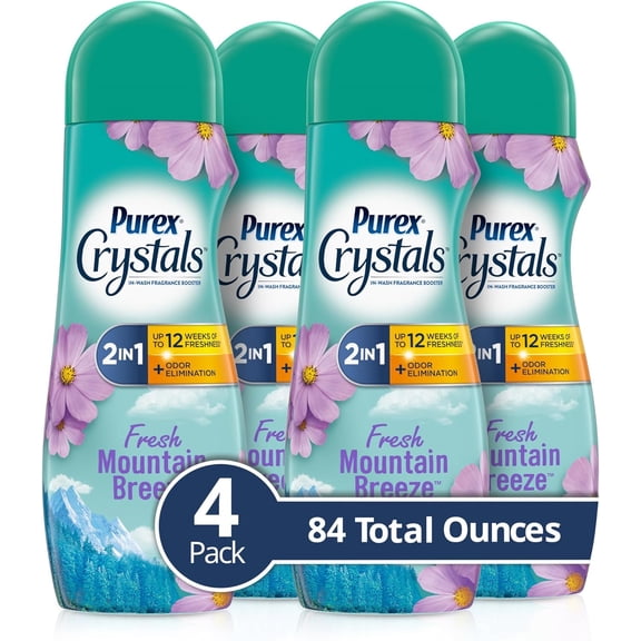 Crystals in-Wash Fragrance and Scent Booster, Fresh Mountain Breeze, 21 Ounce, 4 Count