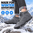 thumbnail image 6 of Meidiastra Winter Barefoot Boots for Men Women, Wide Toe Box Fleece-Lined Water-Resistant Zero Drop Hiking Walking Shoes, 6 of 6