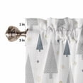 thumbnail image 5 of Abstract Christmas Kitchen Curtains and Valances Set, Trees and Snowflakes Rod Pocket Window Valance 18 Inch Window Curtain Panels for Living Room Bedroom Laundry, 27.5x24in, 3 Pieces, 5 of 7