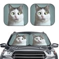 thumbnail image 2 of Disketp 2 Piece Funny Cat Pattern Windshield Sunshades,Folding Windshield Sun Shade For Car Suv Trucks Sedan,Blocks Uv Rays Sun Visor Protector-Small, 2 of 7