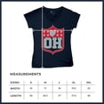 thumbnail image 7 of Ohio Shield Women's V-Neck T-shirt Football Fan Game Day Tailgate Midwest Underdog, 7 of 7