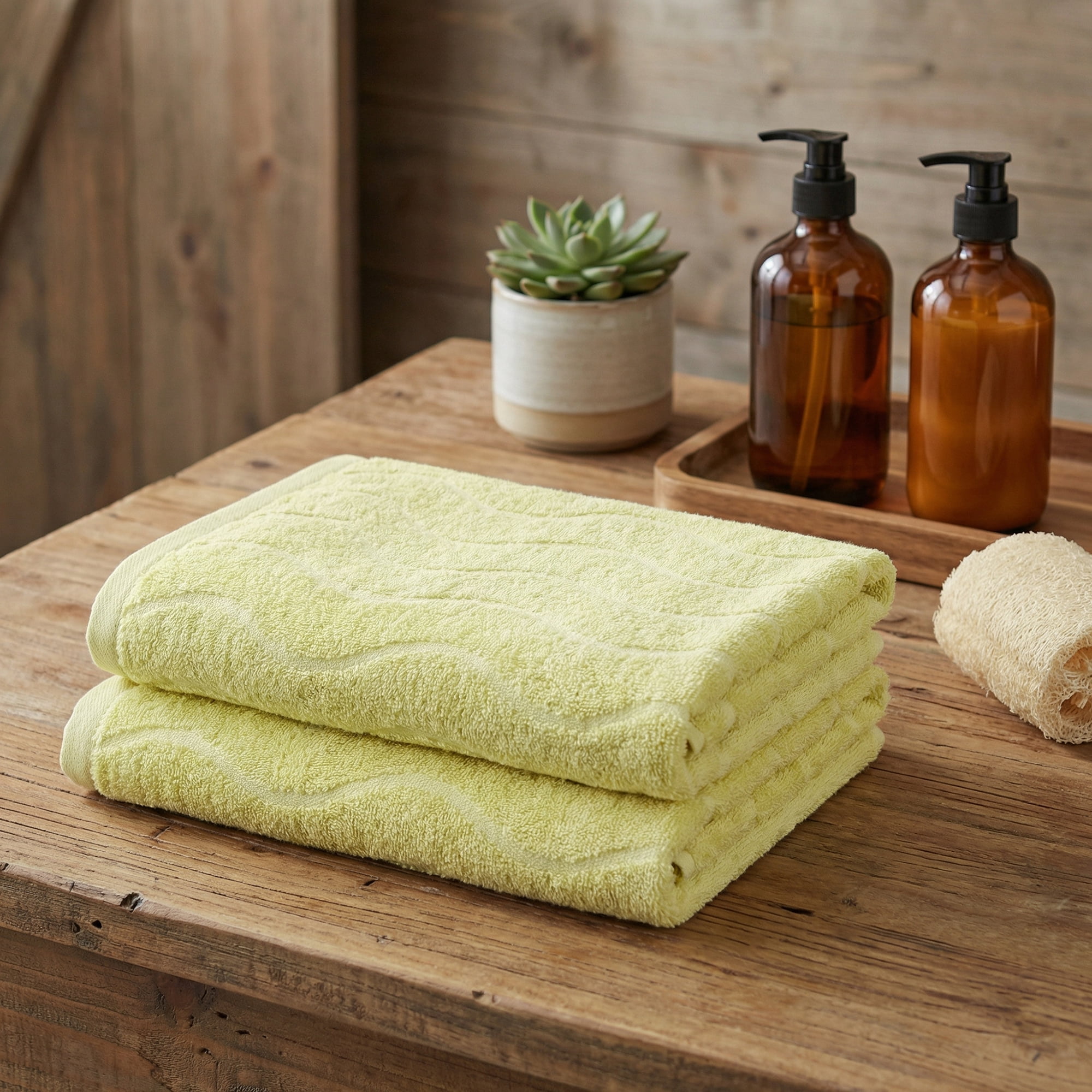 Unique Bargains Ultra Soft Highly Absorbent Quick Dry Hand Towels Camel 29" x 13"