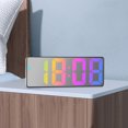 thumbnail image 1 of Despertador digital Modo nocturno Reloj de mesa LED Fuente colorida Acrílico para dormitorio, 1 of 4