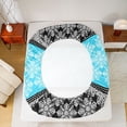 thumbnail image 5 of Feelyou Blue Mandala Flower Twin Sheet Sets, Boho Retro Damask Bedding, 3-Piece, 5 of 7