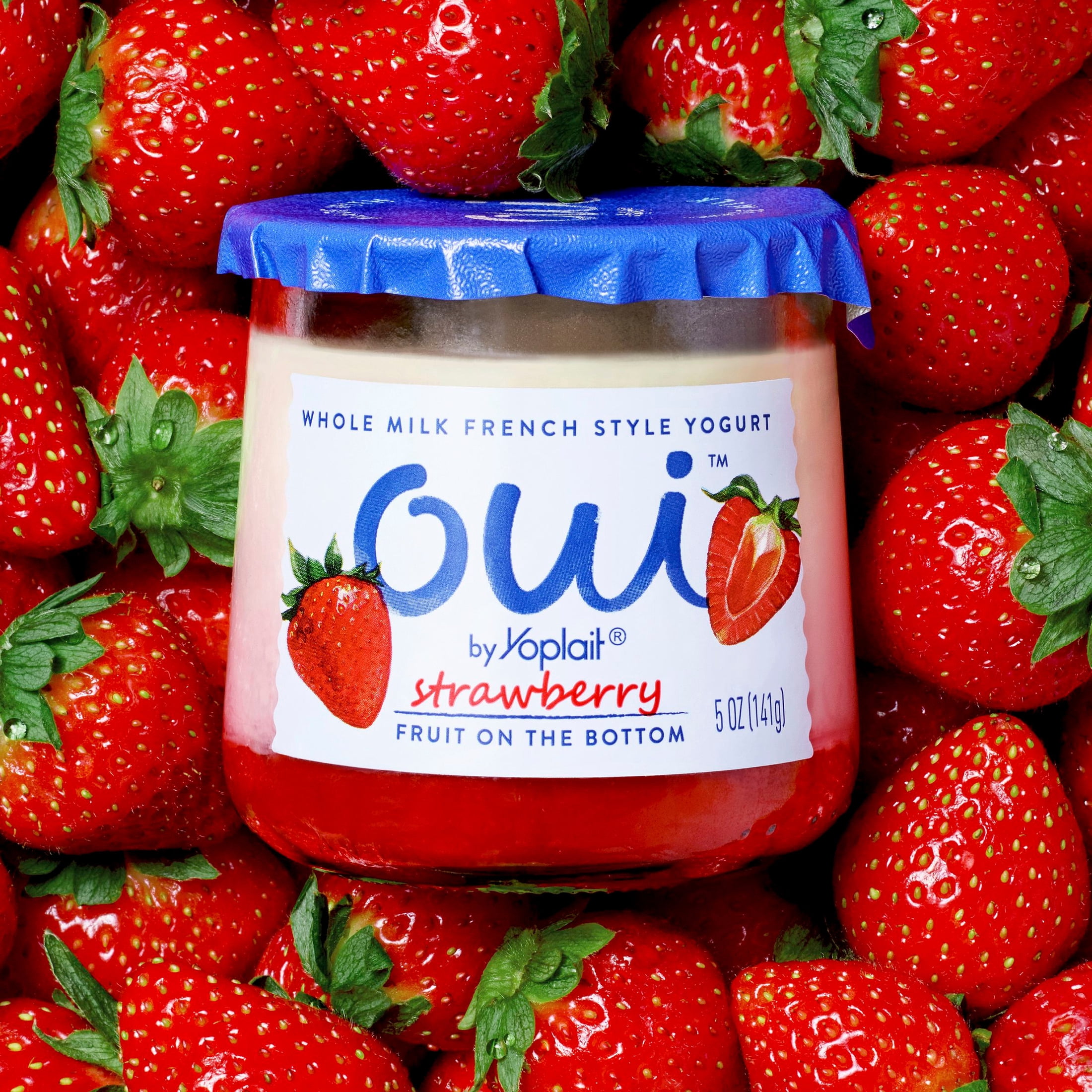 Oui by Yoplait French Style Strawberry Whole Milk Yogurt, 5 OZ Jar