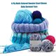 thumbnail image 2 of Guantes de bufanda de suéter de crochet hilo multicolor accesorios de paquete de ropa de bebé regalos de bricolaje de madeja cómoda hilos 4-capas 06Azul y gris Inevent HA059391-06B, 2 of 5
