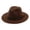 02#Coffee, variant on Women's Wide Fedora Hat, Decorative Buckle Strap Jazz Cap, Lightweight Breathable Fabric with Adjustable Drawstring Fall Winter Sun Hat Yellow One Size