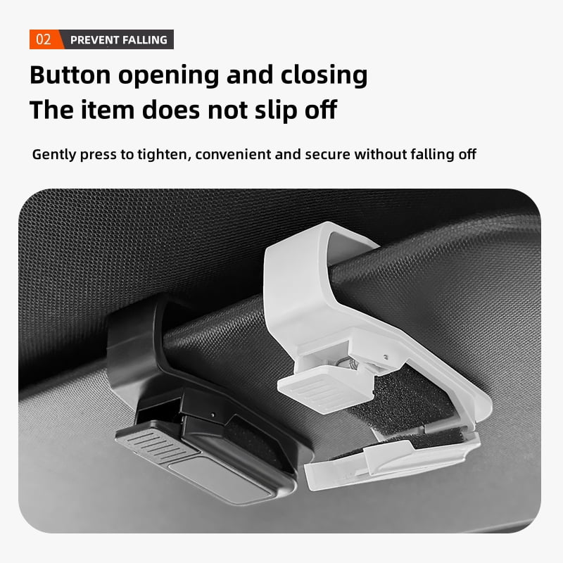 For Audi Q8 Auto Sunglasses Holder Clip Press type Multi-Function ABS Glasses Holder Car Interior Support