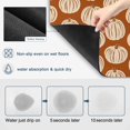 thumbnail image 3 of Orange White Pumpkin Dish Drying Mats for Kitchen Counter, Thanksgiving Fall Vintage Minimalist Pumpkin Absorbent Coffee Bar Mat with Non-slip Rubber Backed Quick Drying Dish Rack Pad 12"x16", 3 of 9