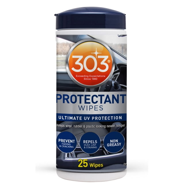 Toallitas limpiadoras de superficies 303 con protección UV para interiores de automóviles