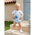 thumbnail image 4 of BemeyourBBs Half Way to One Clothes Baby Boy Girl 1/2 Half Birthday Outfit 1st Birthday Clothes Summer Romper 1/2 Embroidery Sleeveless Bodysuit Jumpsuit Playsuit, 4 of 9