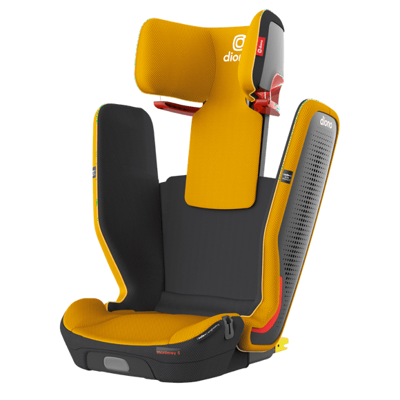 Diono Monterey 5iST FixSafe High Back Expandable Booster Car Seat, Yellow Mineral