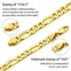 thumbnail image 5 of Collar de cadena PROSTEEL de 5 mm Fígaro Sólido Plata de Ley 925 chapado en Oro 24 Pulgadas, 5 of 6