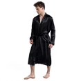 thumbnail image 2 of Bata de albornoz YONGSHENG para Hombre de Satén Brillante, 2 of 5