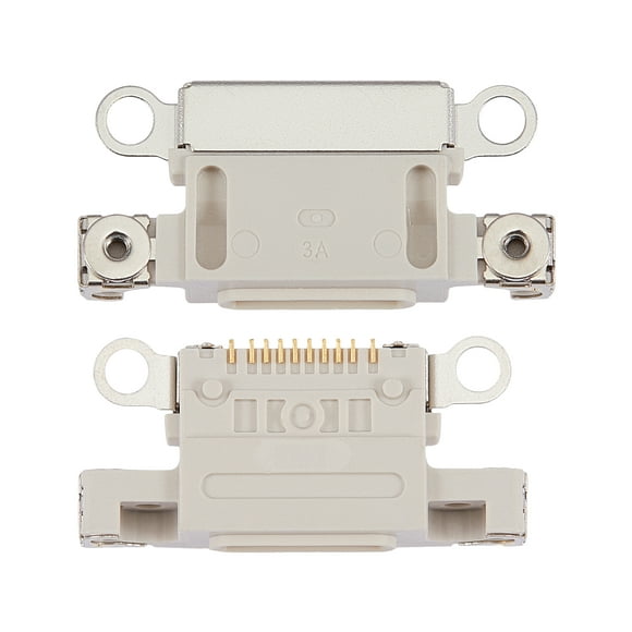 Replacement Charging Port Only Compatible For iPhone 14 / 14 Plus (Starlight) (10 Pack)