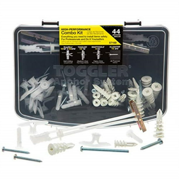 toggler 44piece combo anchor kit heavy duty industrial drywall