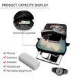 thumbnail image 4 of FUIALDOLG Crossbody Purse for Running, with Zipper Portable Cross-Body Bag Phone Case for Men Black And White Horses Crossbody Bag, 4 of 7