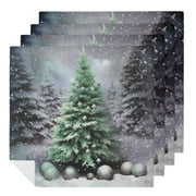 FACANNAP Christmas Guest Napkins Christmas Disposable Paper Napkins Christmas Tree Buffalo Plaid Christmas Ball Design Hand Napkins for Christmas Kitchen Bathroom 4 PCS
