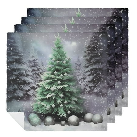 FACANNAP Christmas Guest Napkins Christmas Disposable Paper Napkins Christmas Tree Buffalo Plaid Christmas Ball Design Hand Napkins for Christmas Kitchen Bathroom 6 PCS