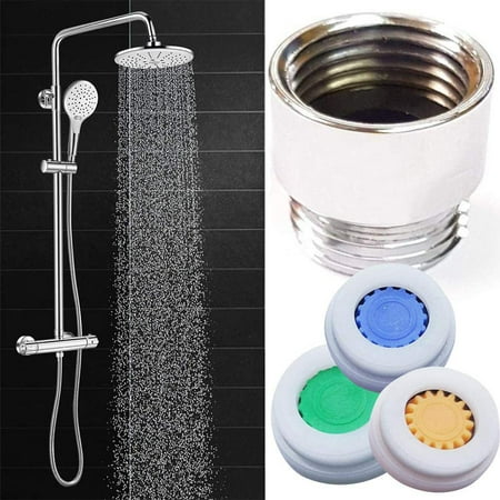

4 PCS Shower Flow-Reducer Limiter Set - Up To 70% Water Saving 4 6 and 9 L/min Flow-Chrome Brass Bath Shower Flow-Restrictor Sets