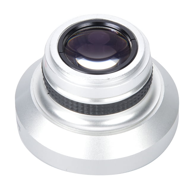 Lente ojo de pez, plateada, fuerte aplicabilidad, lente ojo de pez de 37 mm X, lente ojo de pez para cámara diseñada para precisión