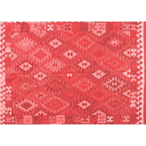 Ahgly Company Indoor Rectangle Southwestern Red Country Area Rugs, 5' x 7'