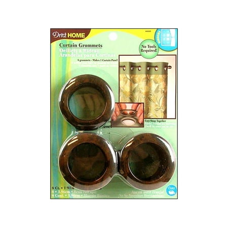 Dritz Home Grommets Curtain 1 9/16" Rustic Brn 8pc