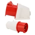 4?Pin Power Plug 3 Phase Industrial Connector Socket Set Surface Mounted 32A AC380V?415V