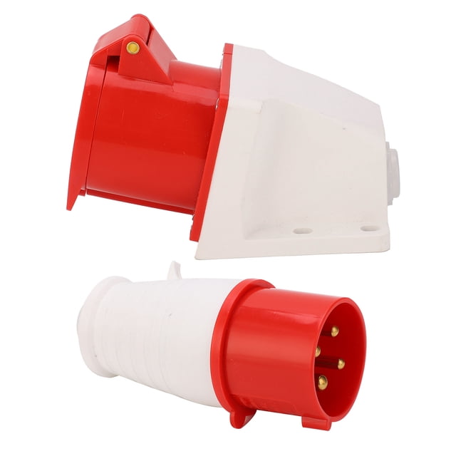 Enchufe de alimentación de clavija, enchufe de alimentación de 4 clavijas Juego de 3 conectores de enchufe industrial Enchufe impermeable Diseño de clase mundial