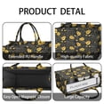 thumbnail image 4 of Large Capacity Tote Bag,Black Sunflower Word Pattern Handbag Fashion Luxury Tote Bag,15.7"x13"x 5.1" Inches,Laptop Compatible, 4 of 6