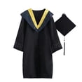 thumbnail image 1 of FYEGRE Academic Graduation Robe with Mortarboard Cap, Formal Graduation Gown Set for University Students, Classic Academic Regalia for Commencement Ceremony Yellow S, 1 of 4
