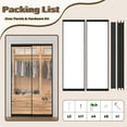 thumbnail image 6 of 48'' x 80'' Bypass Sliding Closet Door,Tempered Clear Glass & Black Aluminum Frame, Pre-assembled Door Panels for Easy Installation, 6 of 8