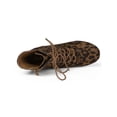 thumbnail image 4 of Unique Bargains Women's Round Toe Chunky High Heel Lace Up Booties, 4 of 8