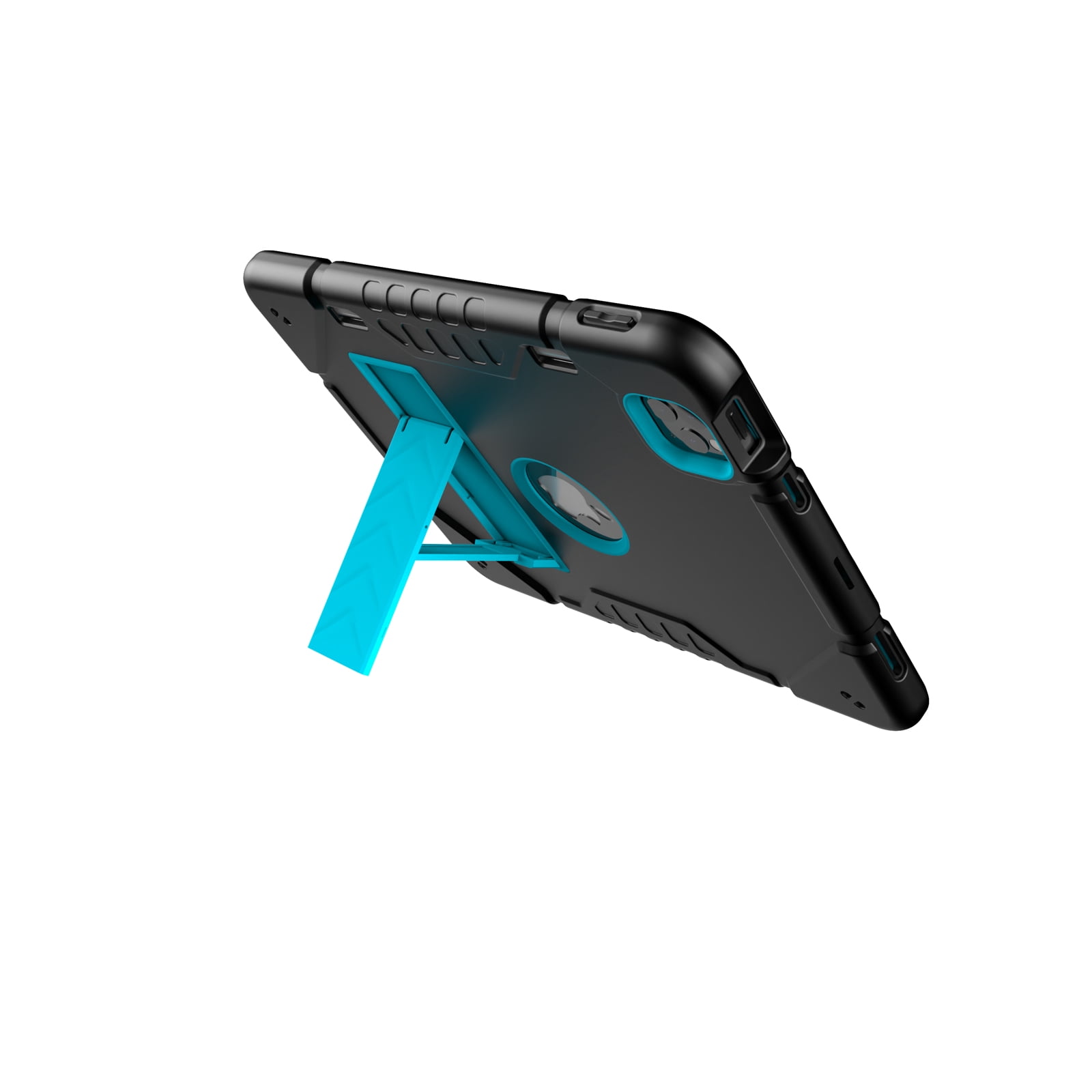 Allytechgroup Case for Apple iPad Air 11 Inch M4 M3 M2 2026/2025/2024, Rugged Tablet Case with Kickstand Pencil Holder Logo Hole Kids Friendly TPU + PC Cover, Blackblue