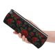 thumbnail image 5 of Disketp Roses Estuche Organizador de Lápices de Cuero, Estuche de Oficina con Cremallera para Bolígrafo y Lápiz, 5 of 6