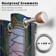 thumbnail image 6 of Outdoor Curtains for Patio Waterproof, Stained Glass Windproof Pravicy Outside Porch Blackout Curtain, Vintage Abstract Botanical Plant Sun Blocking Grommets Curtains for Cabana 2 Panels 54"x95", 6 of 9