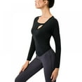 thumbnail image 3 of Taykoo Women Hollow Sports Fitness Shirt With Chest Pad Tight Running Sports Top Clothes, 3 of 5