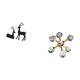 thumbnail image 5 of Elegante juego de figuras de y resina, escultura de reno moderna, adorno de mesa para sala de estar, oficina, estante, decoración del, 5 of 8