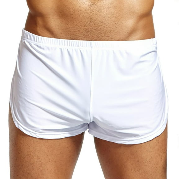 Men's Boxer Briefs Guy Underwear Bottoms Out Brief Short Leg Briefs Men Underwear Men Small Groomsmen D Brief Deliver by Tomorrow Autumn Mens Sexy Solid Short White S