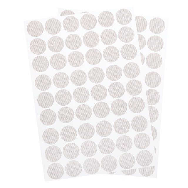 Uxcell 2 Hojas/108Pcs Etiquetas de Agujeros de Tornillo, 21mm Etiqueta de Cubierta de Tornillo Autoadhesiva Gris
