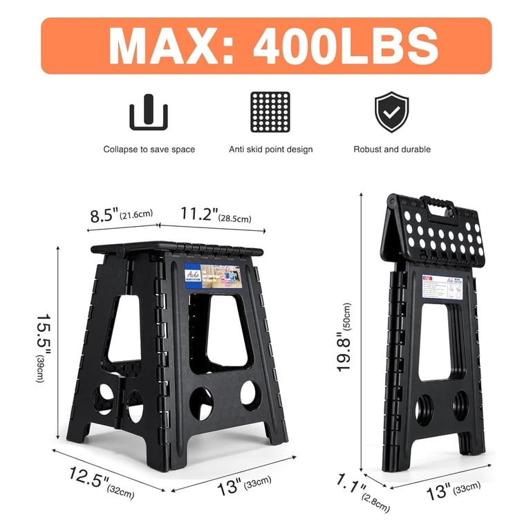 ACSTEP 16 Inch Folding Step Stool, 400 lb Capacity photo 8