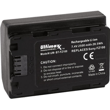 ULTIMAXX Replacement FZ100 Battery for Sony Alpha a9 a7R III a7 III - 2500mah