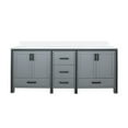 thumbnail image 4 of Ziva 80 in W x 22 in D Dark Grey Double Bath Vanity and Cultured Marble Top, 4 of 7