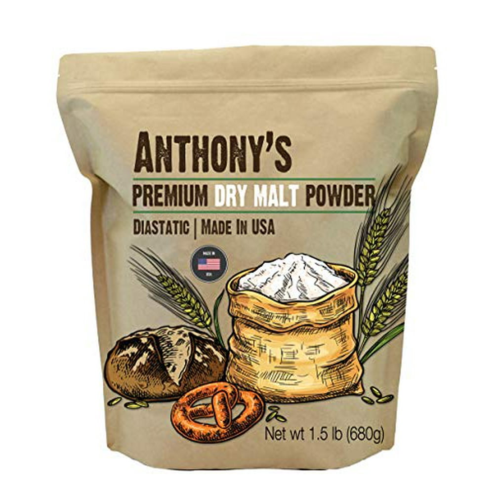 Anthony's Diastatic Dry Malt Powder, 1.5 lb, Made in the USA, Diastatic