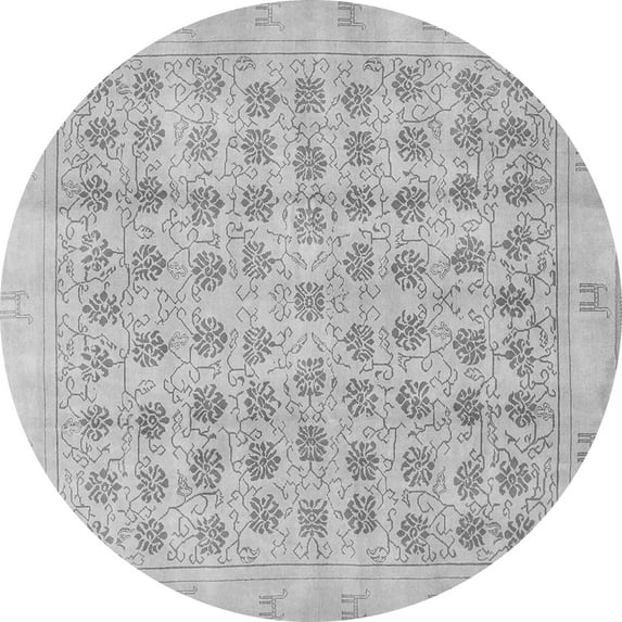 Ahgly Company Indoor Round Persian Gray Traditional Area Rugs, 5' Round