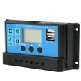 thumbnail image 1 of Controlador de carga solar, cargador de batería solar PWM automático de 40 A, 12 V y 24 V, controlador solar PWM de diseño aerodinámico, 1 of 9