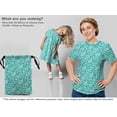 thumbnail image 6 of oneOone Cotton Jersey Turquoise Green Fabric Paisleys Sewing Material Print Fabric By The Yard 58 Inch Wide-Z2, 6 of 6