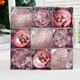thumbnail image 3 of Mosey 9Pcs 8CM Christmas Ball Clear Glitter Mesh Santa Claus Shatterproof Holiday Decoration Xmas Tree Hanging Ball Ornament Pendant Party Supplies Gift, 3 of 8