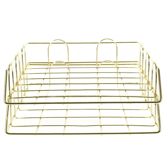 Voiceine 2pcs Magazine Holder Office Metal File Organizer Office Document Storage Holder Desk File Organizer