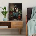 thumbnail image 5 of Qisvanset 12x16 Inch Cowboy Smoking Charcoal Sketch Canvas Print Wall Art, 5 of 5